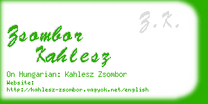 zsombor kahlesz business card